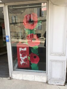 Les coquelicots sont à l'honneur dans les vitrines d'optique d'Eguilles (13)